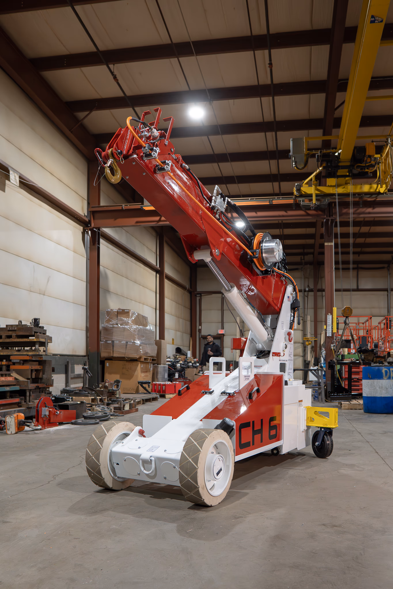 Bailey Cranes engineering team reviewing a custom lift design at the Muskego, Wisconsin facility